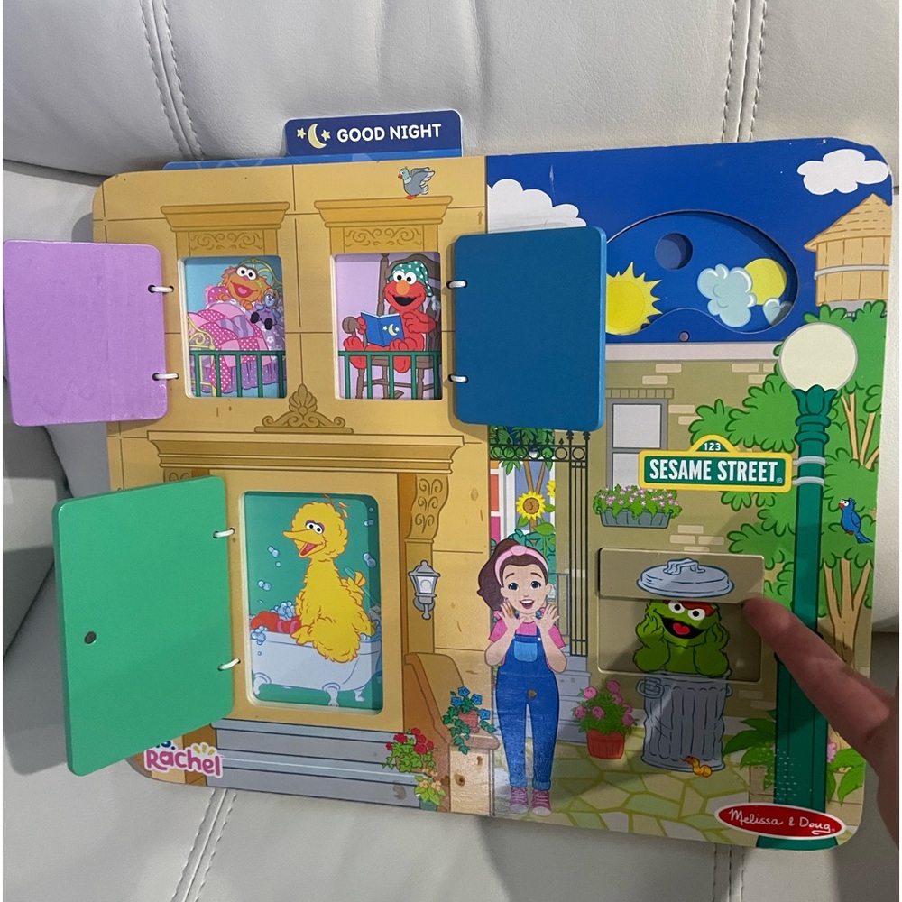 Melissa & Doug Ms. Rachel Sesame Street Activity Board Preschool Learning Toy